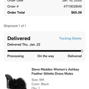 Steve Madden Black Feather Stiletto Mules